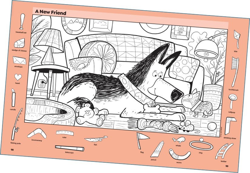 Cute Cat and Dog Puzzles: 144-Page Activity Book for Kids with Over 1,800 Objects to Find, Search-and-Find Puzzles Featuring Cute Kittens and Puppies (Highlights Hidden Pictures)