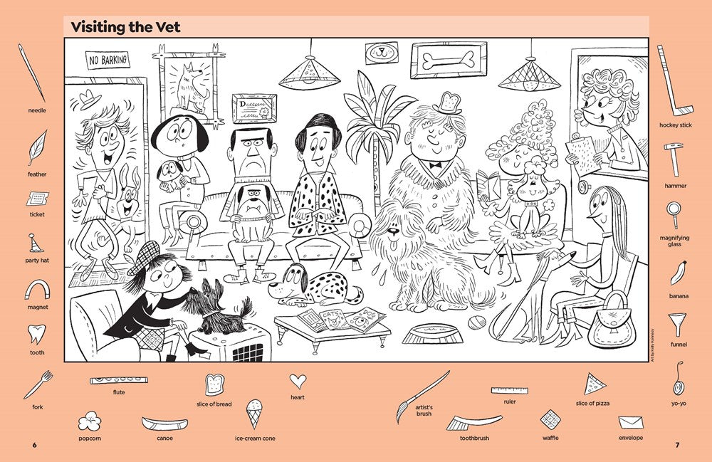 Cute Cat and Dog Puzzles: 144-Page Activity Book for Kids with Over 1,800 Objects to Find, Search-and-Find Puzzles Featuring Cute Kittens and Puppies (Highlights Hidden Pictures)