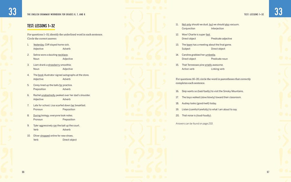 The English Grammar Workbook for Grades 6, 7, and 8: 125+ Simple Exercises to Improve Grammar, Punctuation, and Word Usage