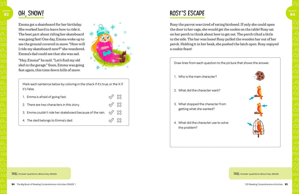 The Big Book of Reading Comprehension Activities, Grade 1