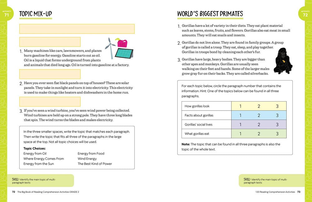 The Big Book of Reading Comprehension Activities, Grade 2
