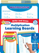 Active Minds - Write-and-Erase - Wipe Clean Learning Boards Ages 7+ - Multiplication, Division, USA States and Capitals