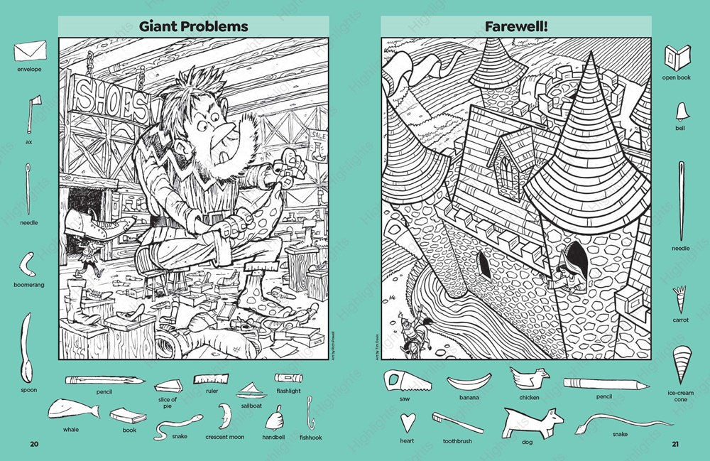 Enchanted Fantasy Puzzles: Find Over 1,800 Hidden Objects within this Fairy Tale Puzzle Book with Dragons, Fairies and Magical Creatures (Highlights Hidden Pictures)