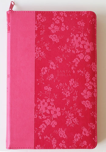Biblia Reina Valera 1960 letra grande. Símil piel fucsia, cremallera, índice, manual / Spanish Bible RVR 1960. Handy Size, Large Print, Leathersoft (Spanish Edition)