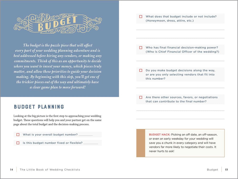 The Little Book of Wedding Checklists