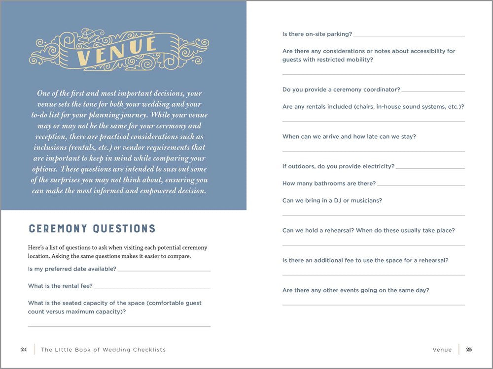 The Little Book of Wedding Checklists: All the Lists and Tips You Need to Plan the Big Day