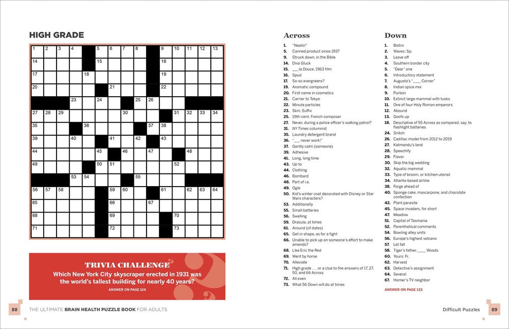 The Ultimate Brain Health Puzzle Book for Adults: Crosswords, Sudoku, Cryptograms, Word Searches, and More!