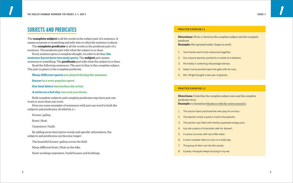 The English Grammar Workbook for Grades 3, 4, and 5