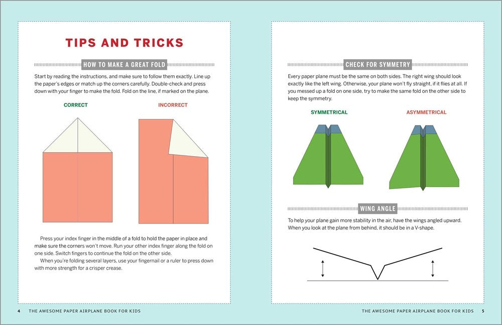The Awesome Paper Airplane Book for Kids: Creative Designs and Fun Tear-Out Projects