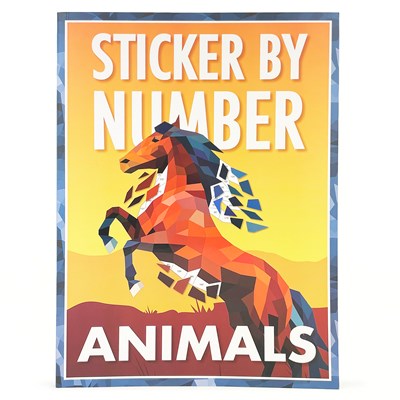 Sticker by Number Animals: Sticker by Number