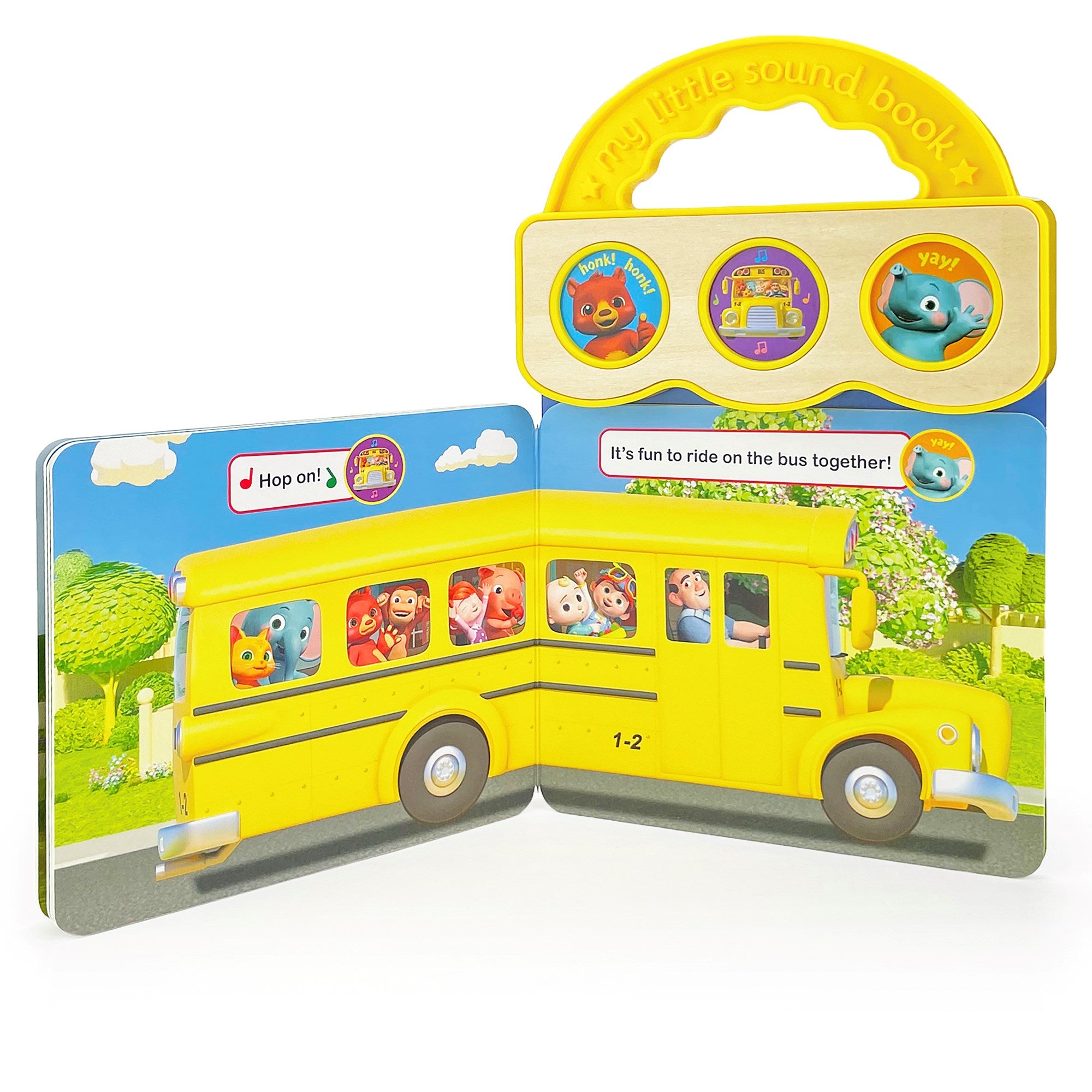 CoComelon Wheels on the Bus: 3-Button Sound Board Book for Babies and Toddlers, Ages 1-4