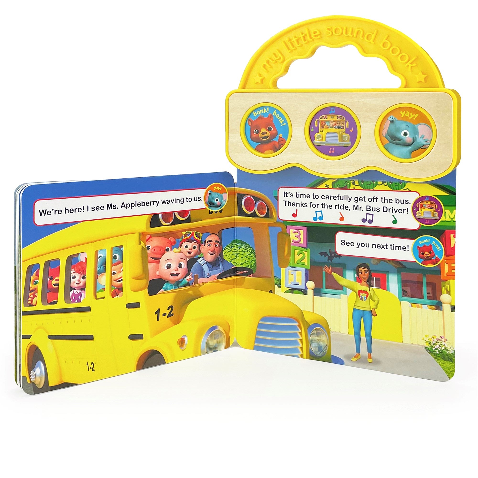 CoComelon Wheels on the Bus: 3-Button Sound Board Book for Babies and Toddlers, Ages 1-4