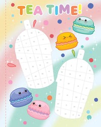 Too Cute! A Sticker by Number Kids Activity Book for Kids: Kawaii-Inspired Stickers, Pull-Out Pages and 900 Stickers