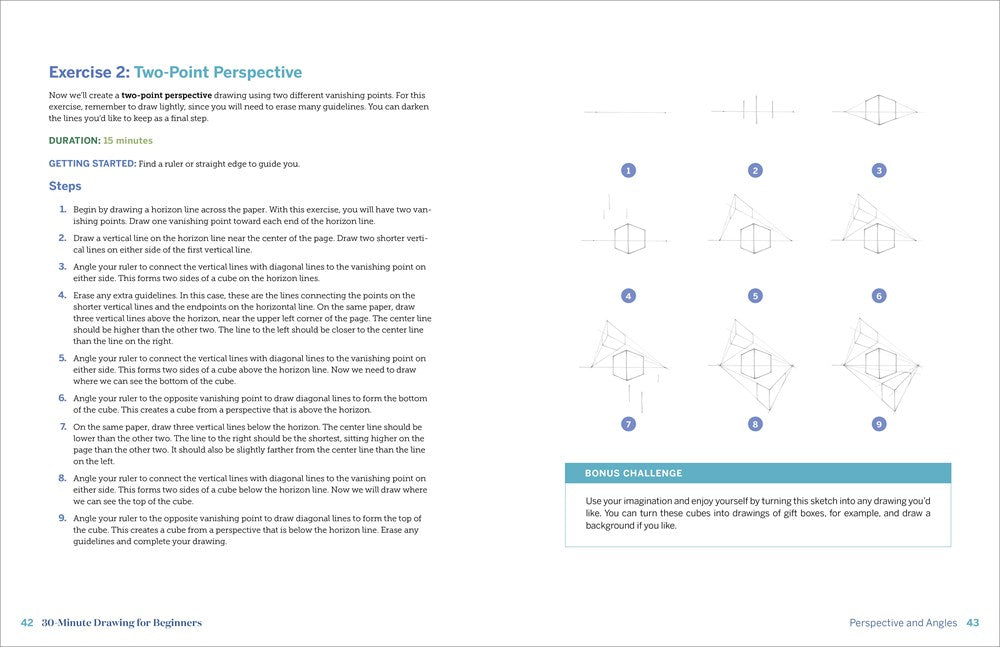 30-Minute Drawing for Beginners: Easy Step-by-Step Lessons and Techniques for Landscapes, Still Lifes, Figures, and More