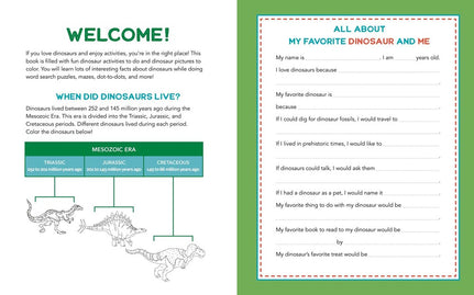 Dinosaur Activity Book for Kids: 70 Activities Including Coloring, Dot-to-Dots & Spot the Difference