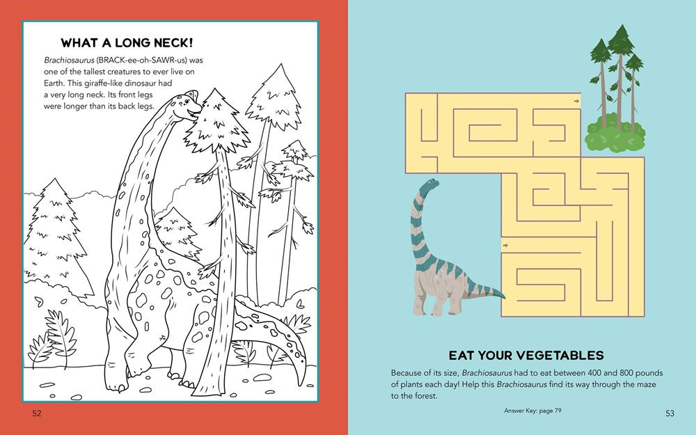 Dinosaur Activity Book for Kids: 70 Activities Including Coloring, Dot-to-Dots & Spot the Difference