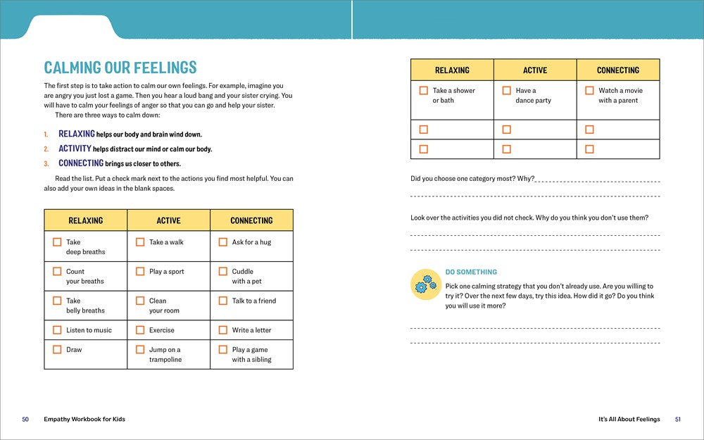 Empathy Workbook for Kids: 50 Activities to Learn About Kindness, Compassion, and Other People's Feelings (Health and Wellness Workbooks for Kids)