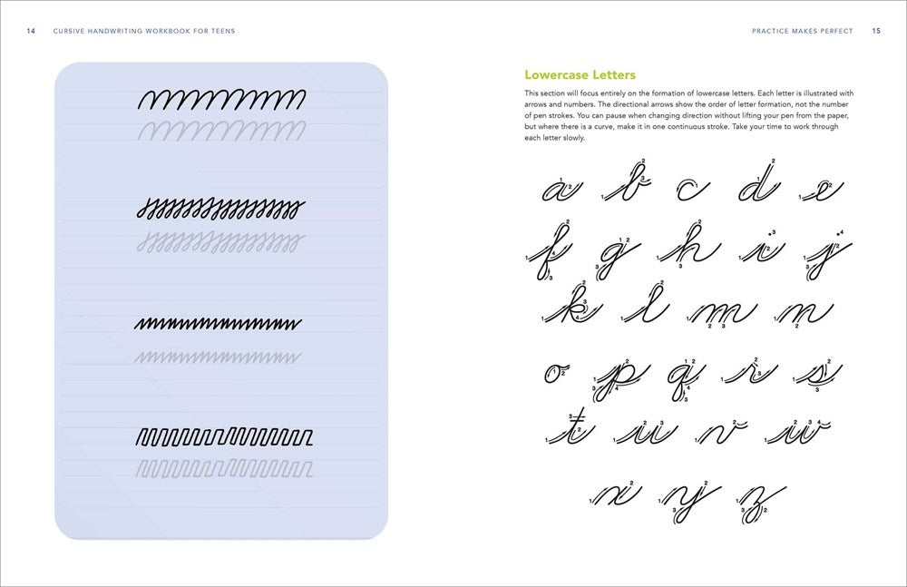 Cursive Handwriting Workbook for Teens: Exercises to Learn, Practice, and Improve