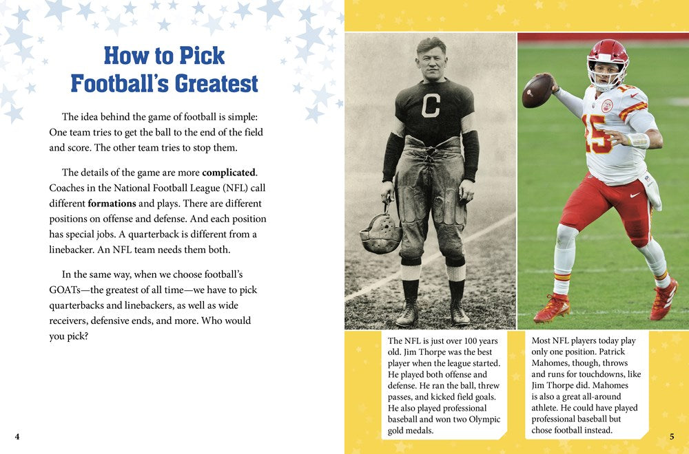 Football GOATs: The Greatest Athletes of All Time (Sports Illustrated Kids: GOATs)