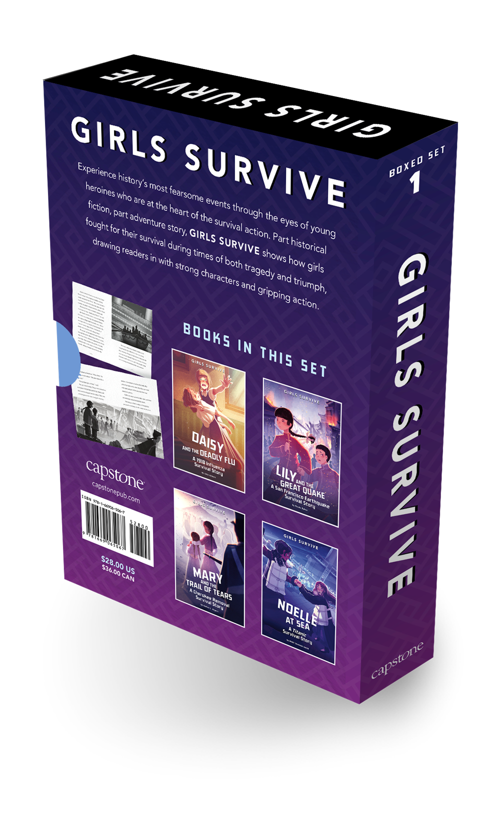 Girls Survive Boxed Set 1: Daisy and the Deadly Flu, Lily and the Great Quake, Mary and the Trail of Tears, Noelle at Sea