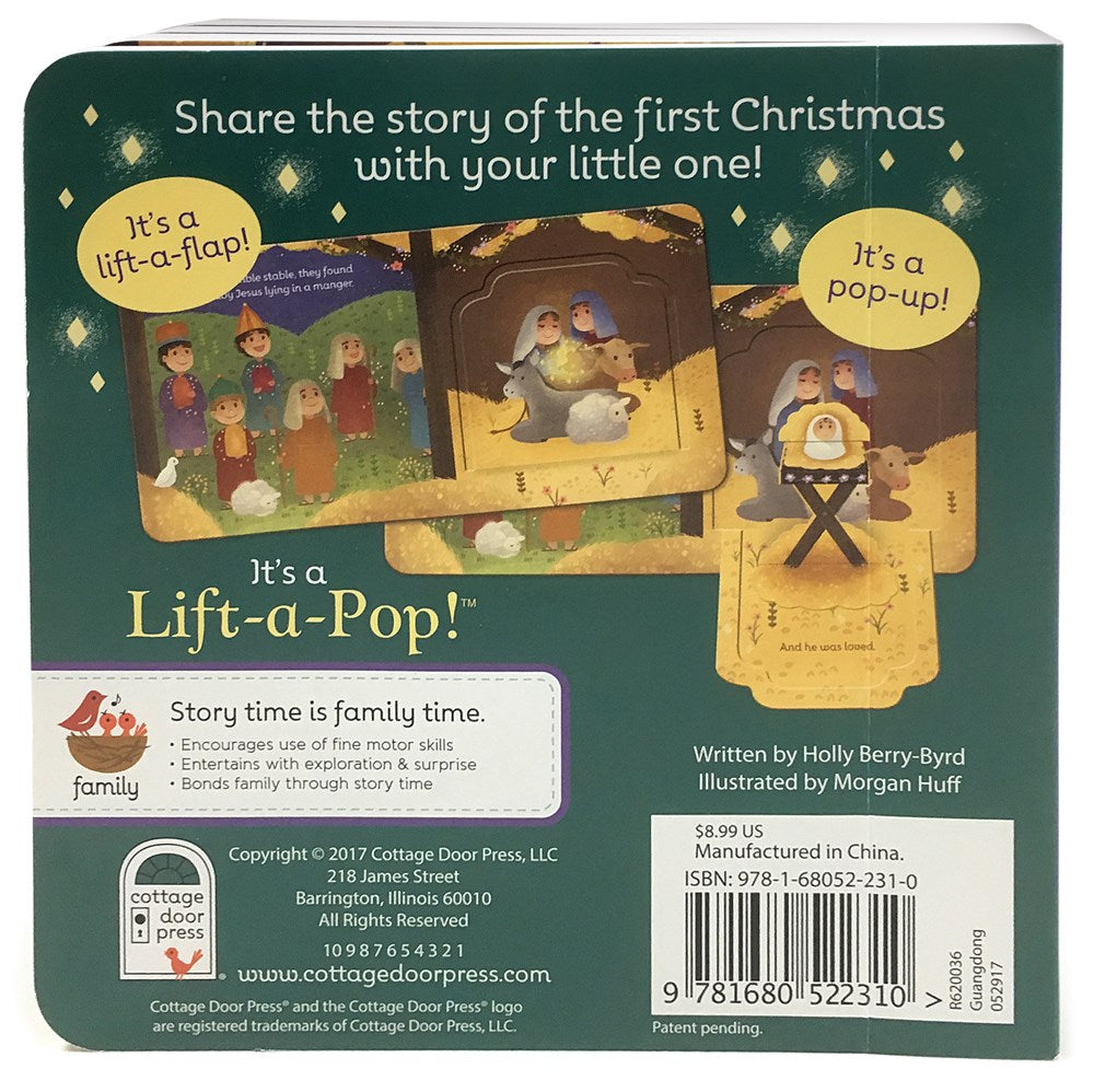 The First Christmas: Lift-a-Pop Pop-Up Nativity Board Book for Christians to Celebrate the Birth of Baby Jesus - Holiday Gift For Babies and Toddlers (Little Sunbeams)