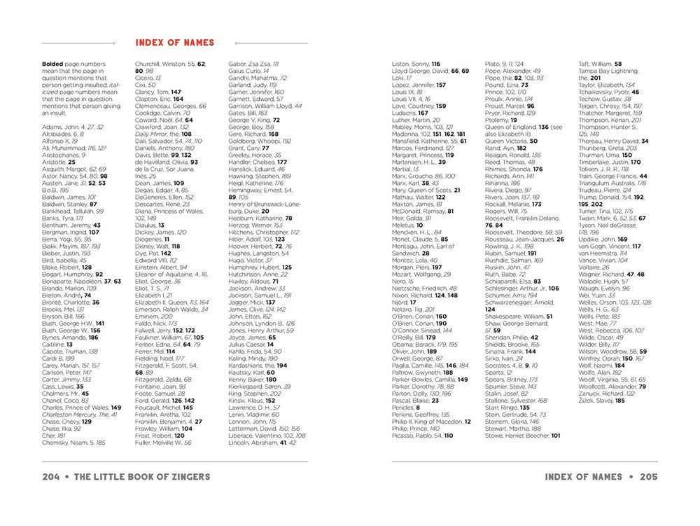 The Little Book of Zingers