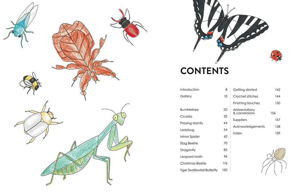 Crocheted Bees, Bugs & Butterflies