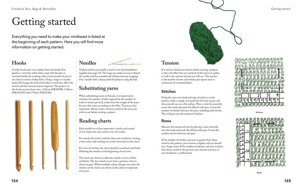 Crocheted Bees, Bugs & Butterflies