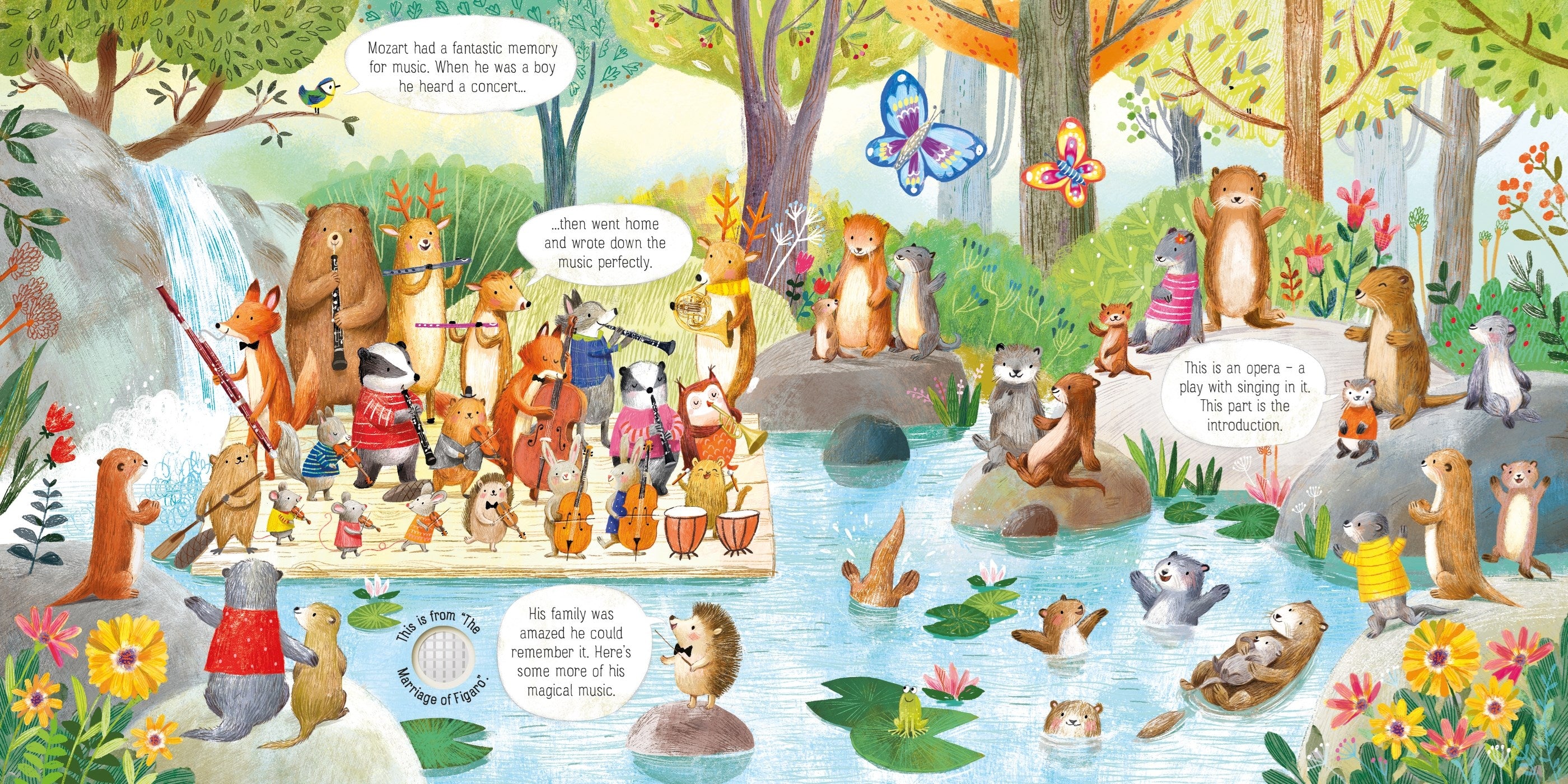 Animal Orchestra Plays Mozart: A Magical Journey through a Forest Set to the Music of Mozart, Played by Animal Friends, and Includes Enchanting ... Sounds for Toddlers (Musical Books)