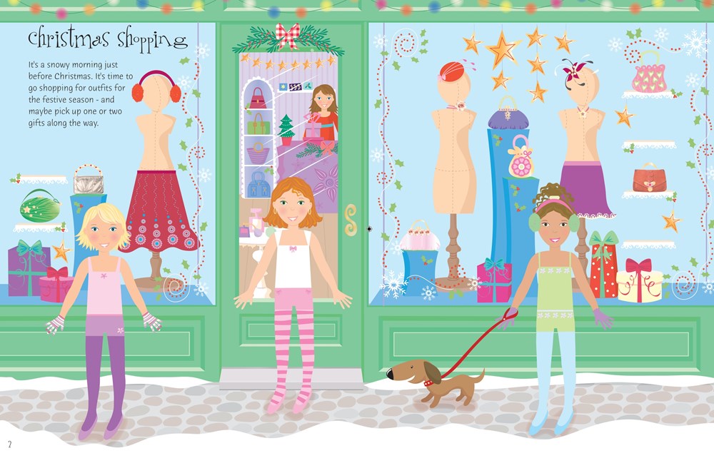 Sticker Dolly Dressing Christmas: A Festive Christmas Dress-Up Adventure with Glamorous Balls, Ice Skating, Ballet, Carriage Rides and More in the Bestselling Sticker Dolly Dressing Series