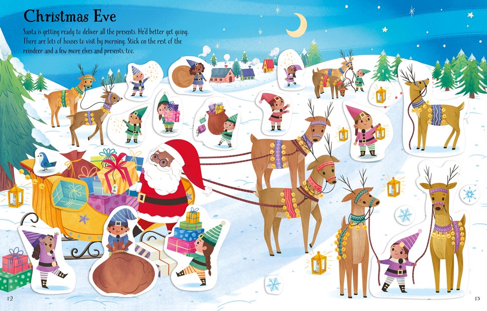 First Sticker Book Christmas: Enchanting Holiday Decorating Fun with over 150 Stickers, Perfect for Toddlers and Preschoolers