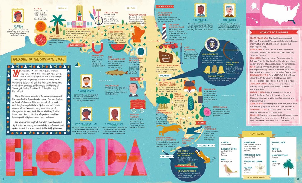 The 50 States: Explore the U.S.A. with 50 fact-filled maps!