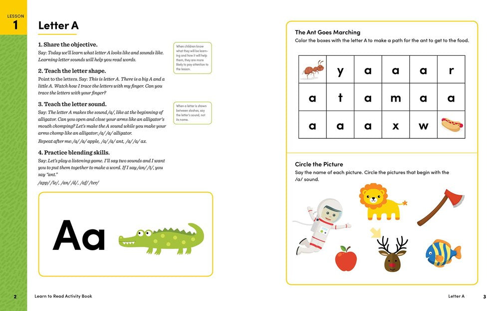 Learn to Read Activity Book: 101 Fun Phonics Lessons to Teach Your Child to Read (Phonics Makes Readers)