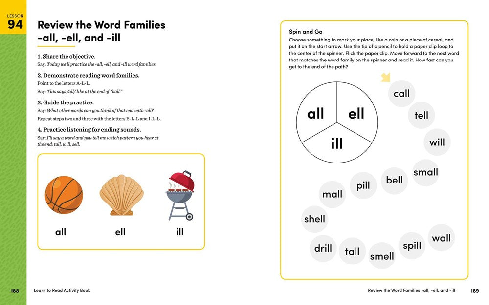 Learn to Read Activity Book: 101 Fun Phonics Lessons to Teach Your Child to Read (Phonics Makes Readers)