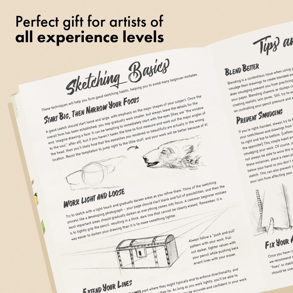 The Artist's Drawing Book: Learn How to Draw, Sketch, Shade, and More with Easy Lessons and Practice Pages