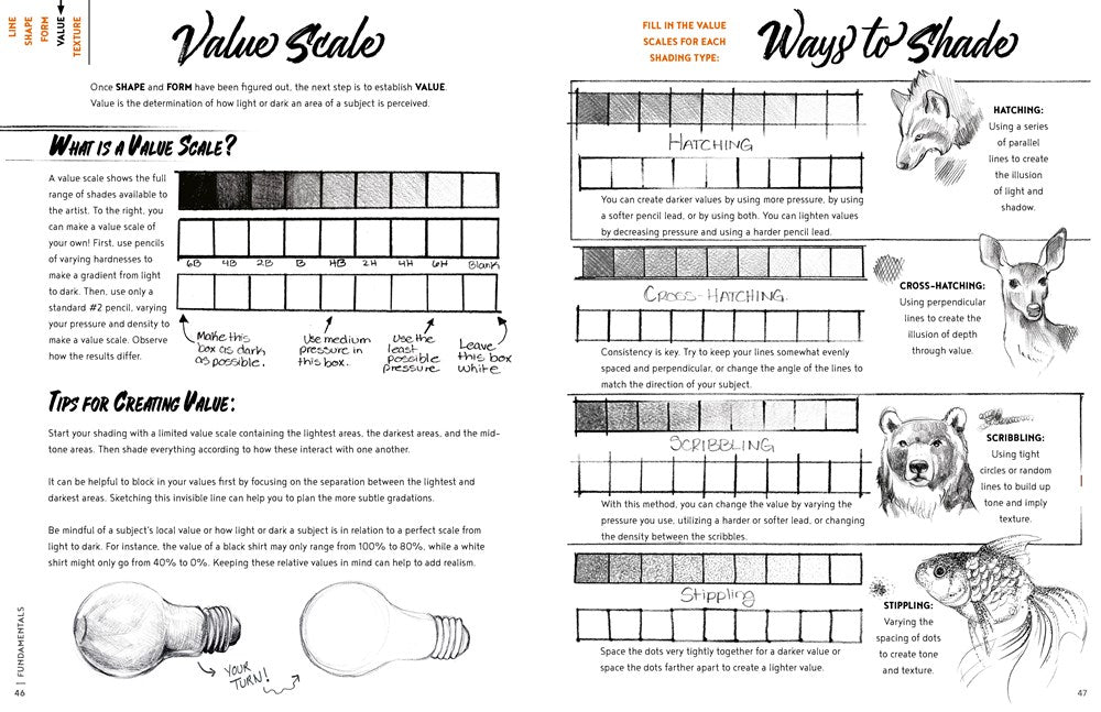 The Artist's Drawing Book: Learn How to Draw, Sketch, Shade, and More with Easy Lessons and Practice Pages