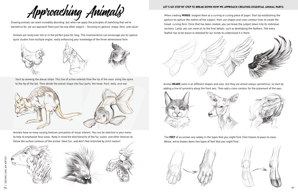 The Artist's Drawing Book: Learn How to Draw, Sketch, Shade, and More with Easy Lessons and Practice Pages