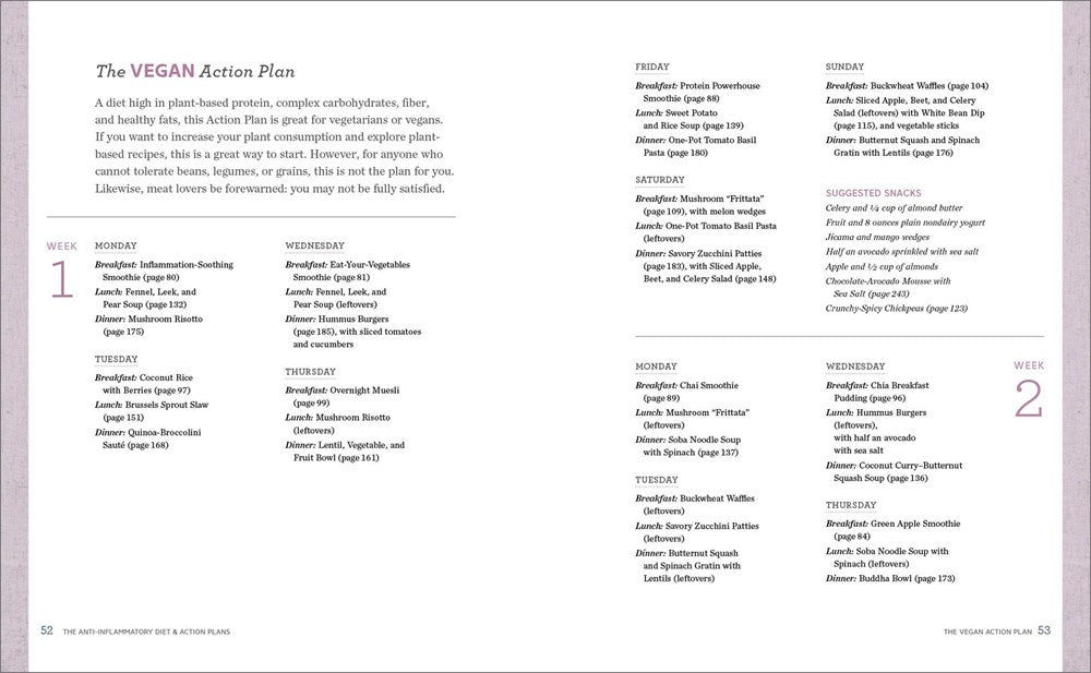 The Anti-Inflammatory Diet & Action Plans: 4-Week Meal Plans to Heal the Immune System and Restore Overall Health
