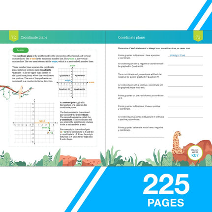 IXL The Ultimate 6th Grade Math Workbooks, Middle School Books for Kids Ages 11-12 Covering Geometry, Statistics, Mathematics Equations, Integers, Ratio, and More