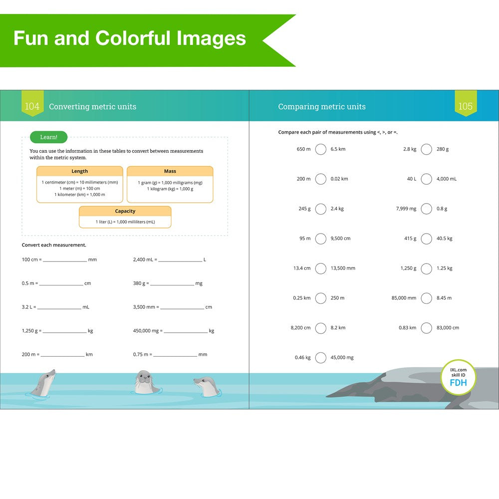 IXL The Ultimate 6th Grade Math Workbooks, Middle School Books for Kids Ages 11-12 Covering Geometry, Statistics, Mathematics Equations, Integers, Ratio, and More