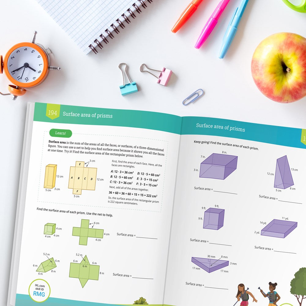 IXL The Ultimate 6th Grade Math Workbooks, Middle School Books for Kids Ages 11-12 Covering Geometry, Statistics, Mathematics Equations, Integers, Ratio, and More