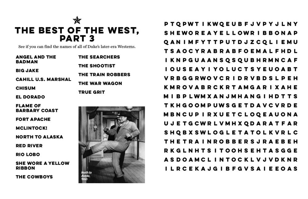 The John Wayne Word Search Book - The Westerns Large Print Edition