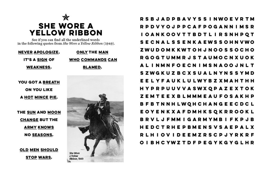 The John Wayne Word Search Book - The Westerns Large Print Edition