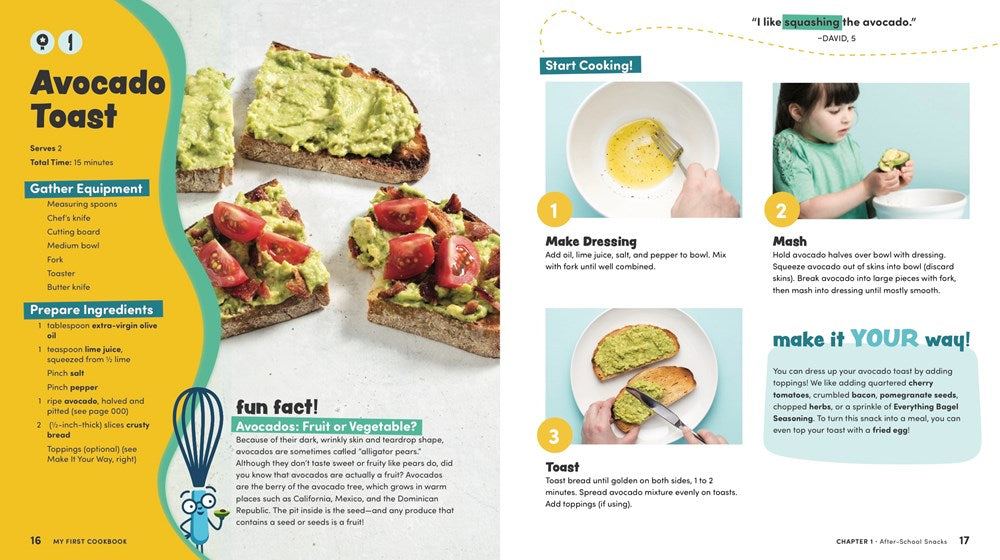 My First Cookbook: Fun recipes to cook together . . . with as much mixing, rolling, scrunching, andsquishing as possible! (America's Test Kitchen Kids)