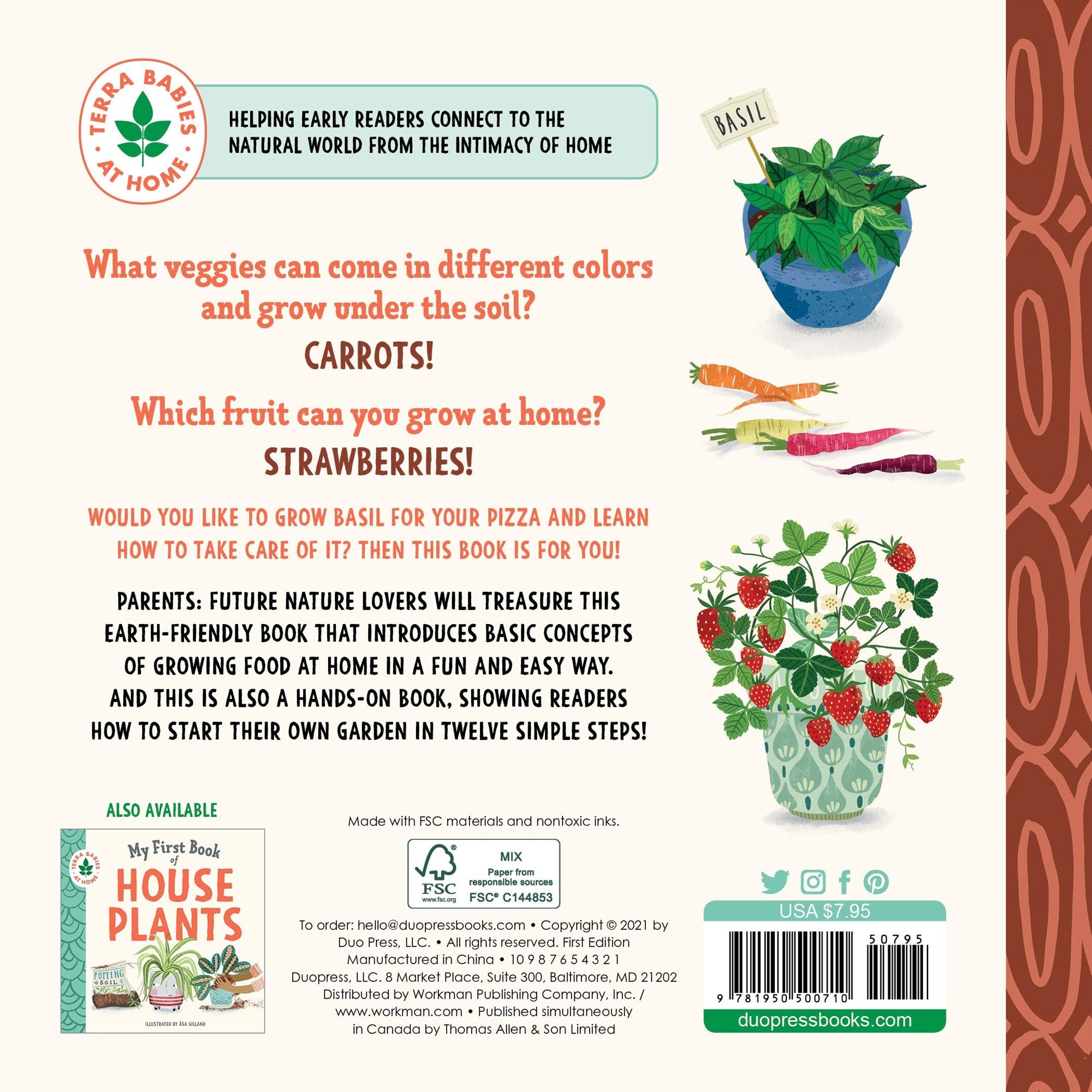 My First Book of Growing Food: Create Nature Lovers with This Earth-Friendly Book for Babies and Toddlers.