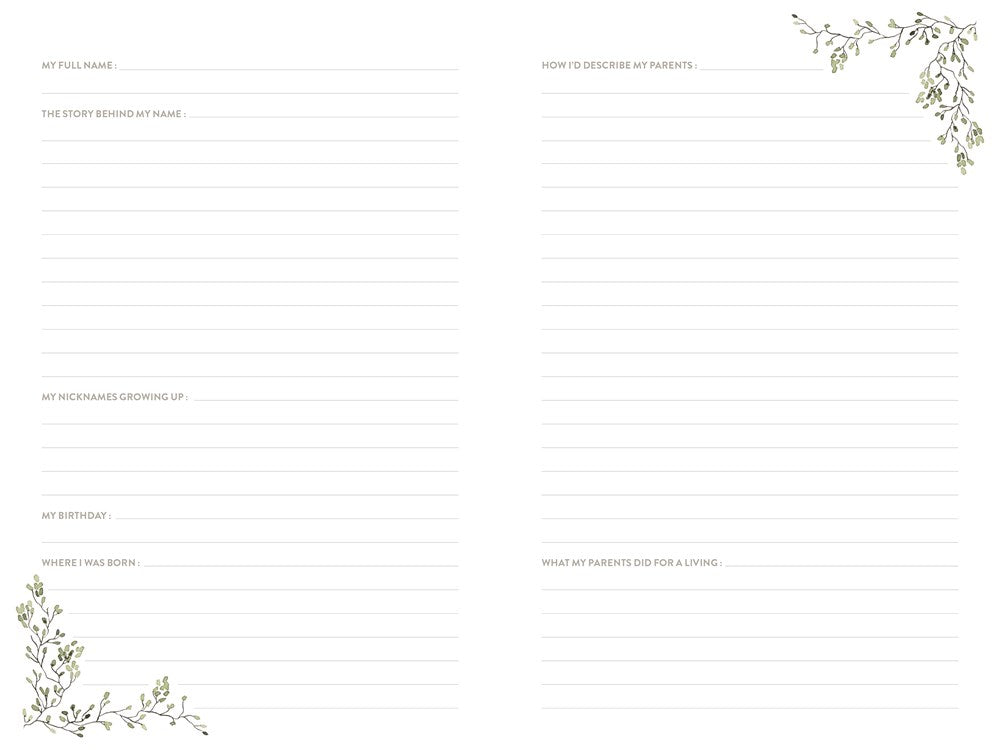 Mom's Story: A Memory and Keepsake Journal for My Family (Heirloom Story Books and Guided Journals)