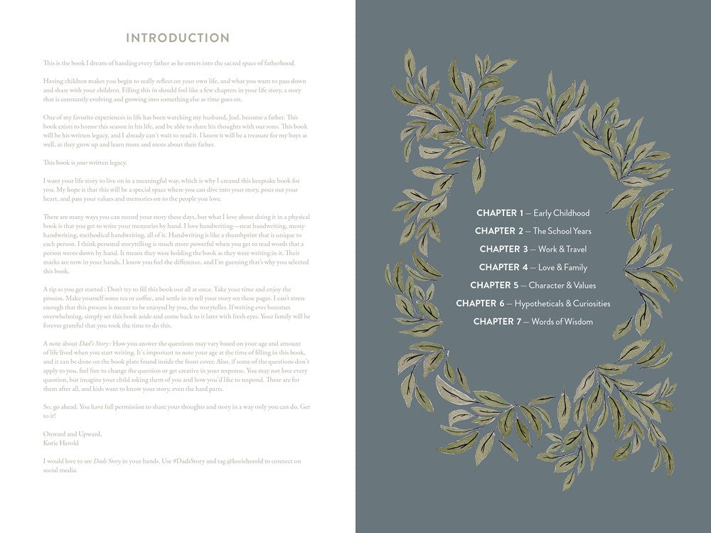Dad's Story Journal (Linen Hardcover): A Memory and Keepsake Journal for My Family (Heirloom Story Books and Guided Journals)