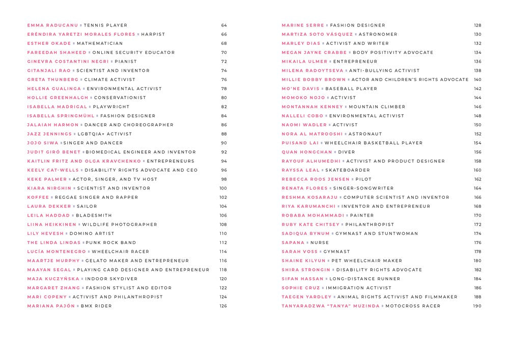 Good Night Stories for Rebel Girls: 100 Inspiring Young Changemakers