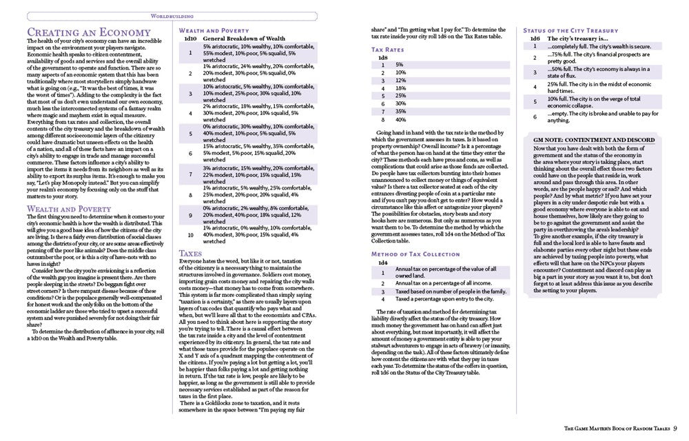 The Game Master's Book of Astonishing Random Tables: 300+ Unique Roll Tables to Enhance Your Worldbuilding, Storytelling, Locations, Magic and More ... RPG Adventures (The Game Master Series)