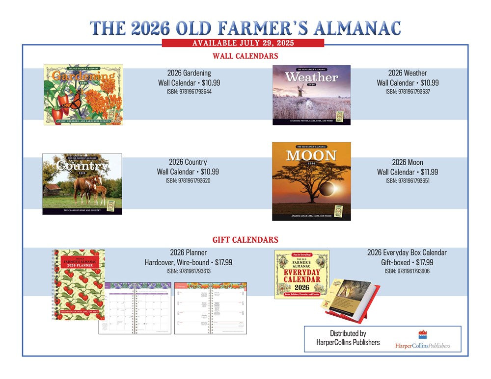 The 2026 Old Farmer's Almanac Trade Edition: The Beloved and Bestselling Annual Collection of Weather Forecasts and Useful Information